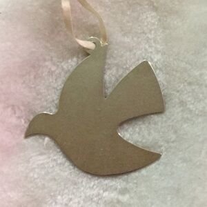 Chic Silver Bird Christmas Ornament